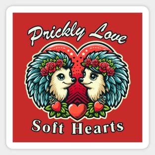 Prickly Love, Soft Hearts Sticker